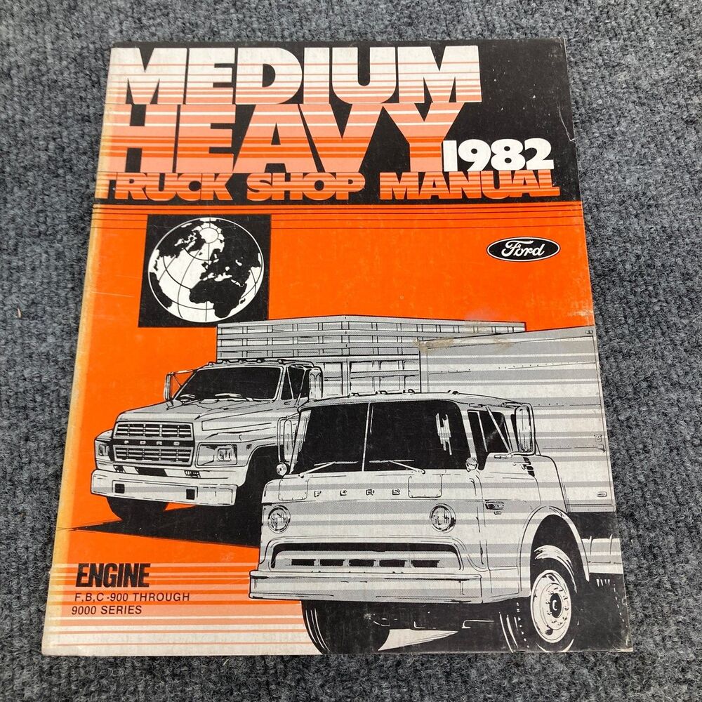 1982 FORD MEDIUM HEAVY TRUCK SHOP MANUAL ENGINE. OEM